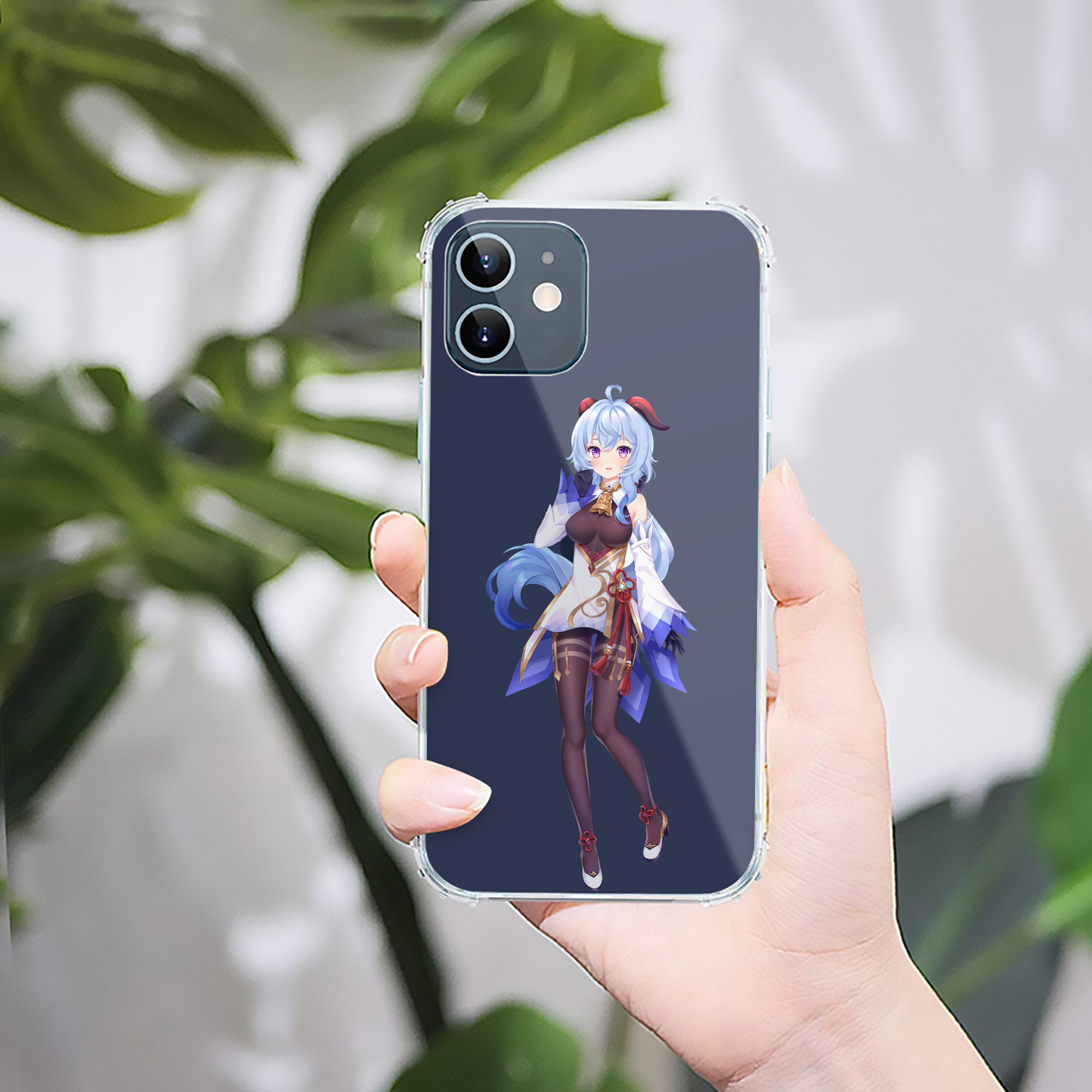げんし神 甘雨 かんう genshin Ganyu 【iPhone 12シリーズ対応】透明スマホケース（クリアソフトケース）